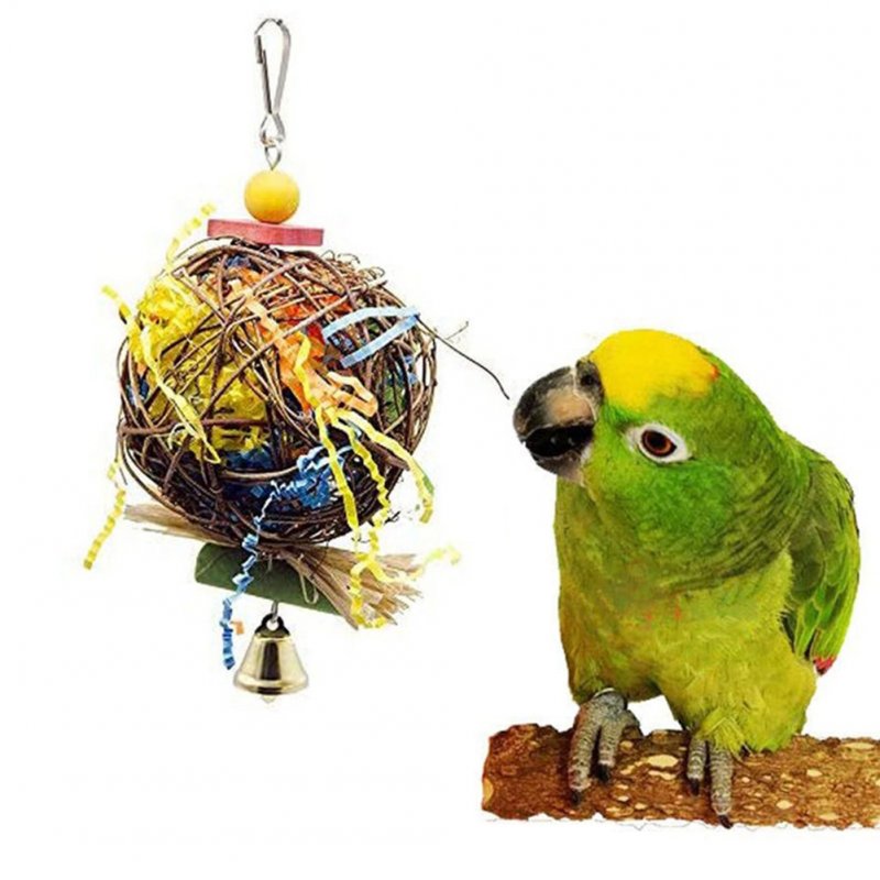 2 Pack Bird Chewing Toys Parrot Cage Hanging Toy Colorful Shredder Balls For Cockatiel Conure African Grey Amazon 