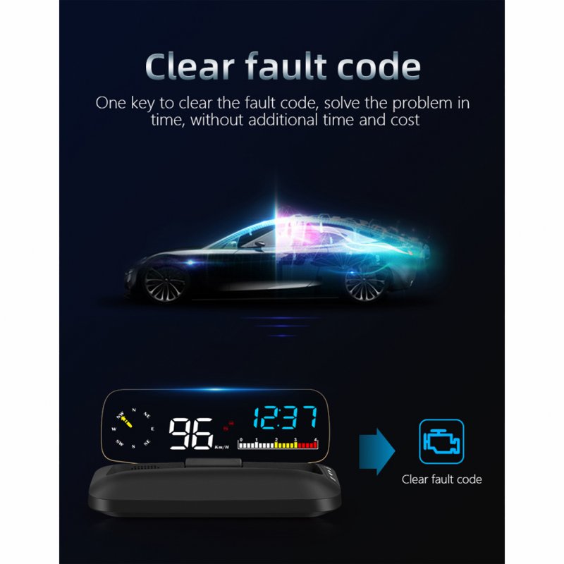 Car Hd Hud Head-up  Display Gps Digital Display Obd Windscreen Modified Navigation Projector 