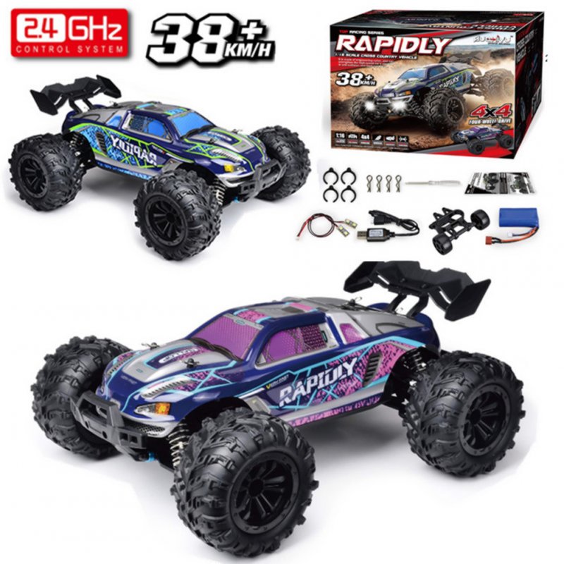 High-speed Remote  Control  Car 4wd 1:16 Led Light Stunt Drift Car Play Toys For Boys 