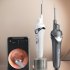 Ear Cleaner with Camera  APP Intelligent Visual Ear Wax Removal Tool with Light Chargeable Ear Cleaning Internal camera White