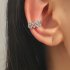 Ear  Clip Double Wavy Line Diamond No pierced Adjustable  Earrings Metal Earrings Silver