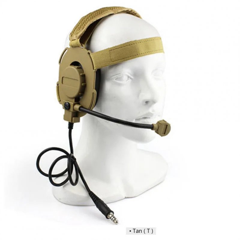 Ear Protection Headset Lightweight Hearing Protector Ear Pads With Headband Safety Ear Protection Safety Earmuffs Sand color