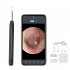 Ear Wax Removal Tool Ear Cleaner with Camera Earwax Remover Picker with 4 Ear Scoops 6 LED Light W1 White