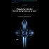 Ear mounted Headset Business Bluetooth compatible 5 2 Ultra long Standby Sports Wireless Car Headphones blue black