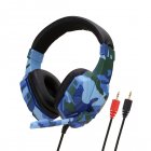 <span style='color:#F7840C'>Earphone</span> Gaming Headset Camouflage Headphones with Microphone for PC Laptop Camouflage Blue PC Edition