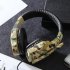 Earphone Gaming Headset Camouflage Headphones with Microphone for PC Laptop Camouflage Blue PC Edition