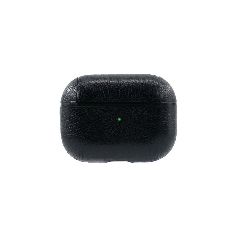 Earphone Protective Case for AirPods Pro Smooth Surface Dustproof 360° Full Protection Headset Leather Storage Bag black