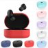 Earphone Storage Case for Redmi AirDots Soft Silicone Cove Full Body Protection Shell with 1 2mm Thickness black
