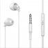 Earphone Super Bass Wired Earbuds Headset In ear Wired Headphones With Mic for Mobile Phone Gaming Headphones white