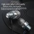 Earphones Copper Ring Speaker Digital Decoding Type C Wire controlled Headset for Huawei Samsung iPad Pro black bagged