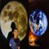 Earth Moon Projection Lamp Planet Projector Usb Rechargeable Background Atmosphere Lights Photo Props Moon