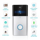 Easily check on who   s in front of your door via your smartphone thanks to this video doorbell  Supports night vision and dual way audio communication 