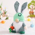 Easter Bunny Gnome Faceless Old Man Ornament Rabbit Gifts Photo Props For Easter Holiday Decorations green