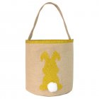 Easter Egg Basket For Kids Bunny Cotton Linen Tote Gift Bag Cute Rabbit Basket Bucket Bag Easter Decoration For Party Favor gold