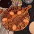 Easter Egg Platter 24 Hole Round Egg Tray Food Board Thicken Server Egg Tray Large Egg Holder With Handle Egg Carrier Serving Containers For Kitchen Countertops