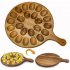 Easter Egg Platter 24 Hole Round Egg Tray Food Board Thicken Server Egg Tray Large Egg Holder With Handle Egg Carrier Serving Containers For Kitchen Countertops