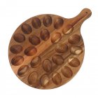 Easter Egg Platter 24-Hole Round Egg Tray Food Board Thicken Server Egg Tray Large Egg Holder With Handle Egg Carrier Serving Containers For Kitchen Countertops Party Servers 40*30cm