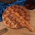 Easter Egg Platter 24 Hole Round Egg Tray Food Board Thicken Server Egg Tray Large Egg Holder With Handle Egg Carrier Serving Containers For Kitchen Countertops