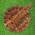 Easter Egg Platter 24 Hole Round Egg Tray Food Board Thicken Server Egg Tray Large Egg Holder With Handle Egg Carrier Serving Containers For Kitchen Countertops