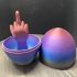 Easter Eggs 3D Printed Easter Surprise Eggs Creative Funny Middle Finger Easter Egg Ornament Easter Theme Favor For Home Office Desktops Decoration A blue 6 x 1