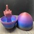 Easter Eggs 3D Printed Easter Surprise Eggs Creative Funny Middle Finger Easter Egg Ornament Easter Theme Favor For Home Office Desktops Decoration C red 6 x 12