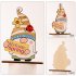 Easter Gnome Wooden Ornament Desktop Sculpture Ornament Home Decorate Crafts Easter Decoration Supplies Raise a fork