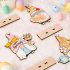 Easter Gnome Wooden Ornament Desktop Sculpture Ornament Home Decorate Crafts Easter Decoration Supplies Raise a fork