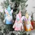 Easter Handmade Faceless Doll Hanging Ornaments With Lights Easter Decoration Supplies Home Decor blue