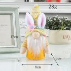 Easter Handmade Faceless Doll Hanging Ornaments With Lights Easter Decoration Supplies Home Decor yellow