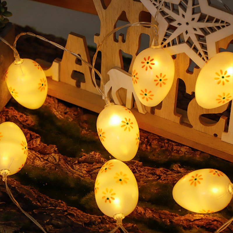 Easter Lights String, Easter Egg Lights With 3 Modes, Transparent Battery Box, Led Light Waterproof Egg String Lights Decorations For Garden, Door, Window 3 meters 20 lights