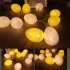 Easter Lights String  Easter Lights With IP42 Waterproof Battery Box  Led Light Pastel Egg String Lights Decorations For Easter Party Fireplace White and yellow