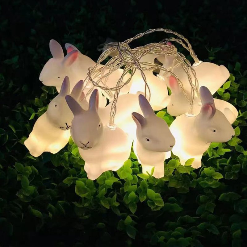 Easter Lights String, Easter Egg Lights With 10 Bunny Lights, 2800k Color Temperature, IP43 Waterproof Egg String Lights Decorations For Garden, Door, Window Warm White