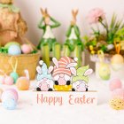 Easter Wooden Ornament Rabbit Gnome Easter Decoration Supplies For Table Desktop Office Home Decor