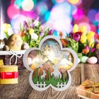 Easter  Wooden  Ornaments Lovely Flower-shaped Led Light Exquisite Workmanship Home Party Desktop Lighting Crafts Decorations Flowers_1