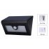 Easy to install solar powered outdoor LED security light with motion detection that offers three different modes of security  