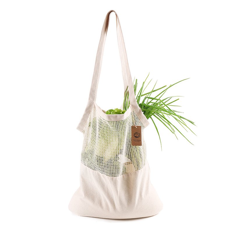 Eco-friendly Tote Mesh Bags for Shopping Fruit Vegetable Storage Long handle: 30CM height: 38CM width: 32CM