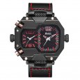Oulm HP3878 Stylish Men Quartz Watch Red
