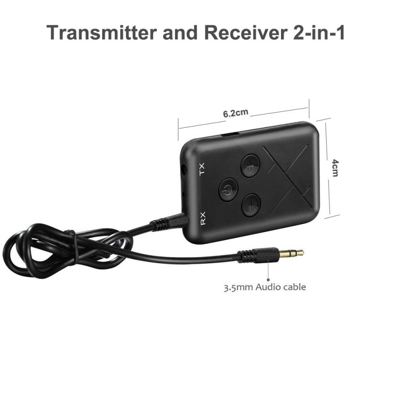 2 in 1 Bluetooth 4.2 Transmitter 3.5mm Audio Wireless Bluetooth Transmitter Receiver Adapter 