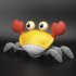 Education Crab Model Cartoon Summer Wash Toy Bathroom Playing Water Gifts Toy for Girls and Boys yellow