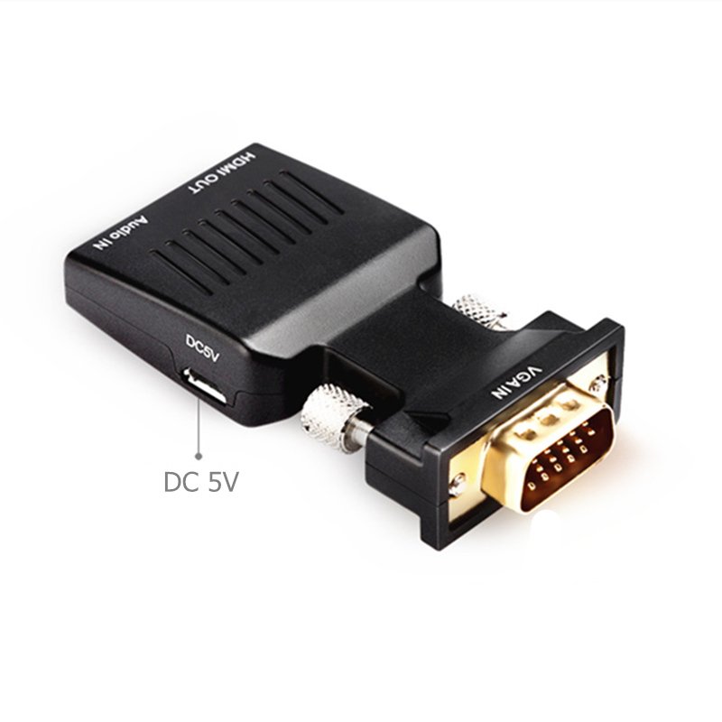 VGA Male to HDMI Female Adapter with Audio Adapter Cables 1080P for HDTV Monitor Projector 