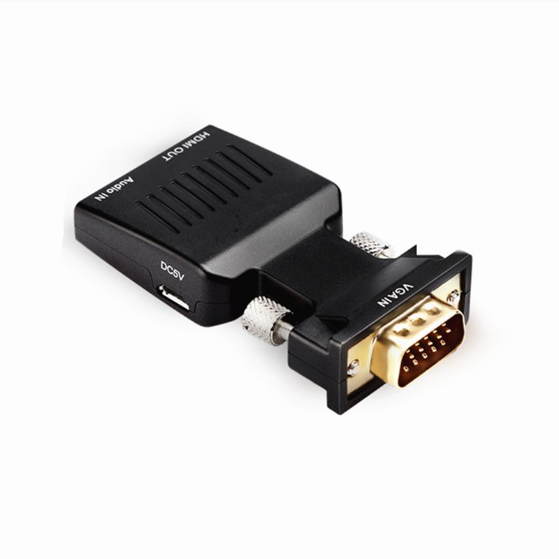 VGA Male to HDMI Female Adapter with Audio Adapter Cables 1080P for HDTV Monitor Projector 