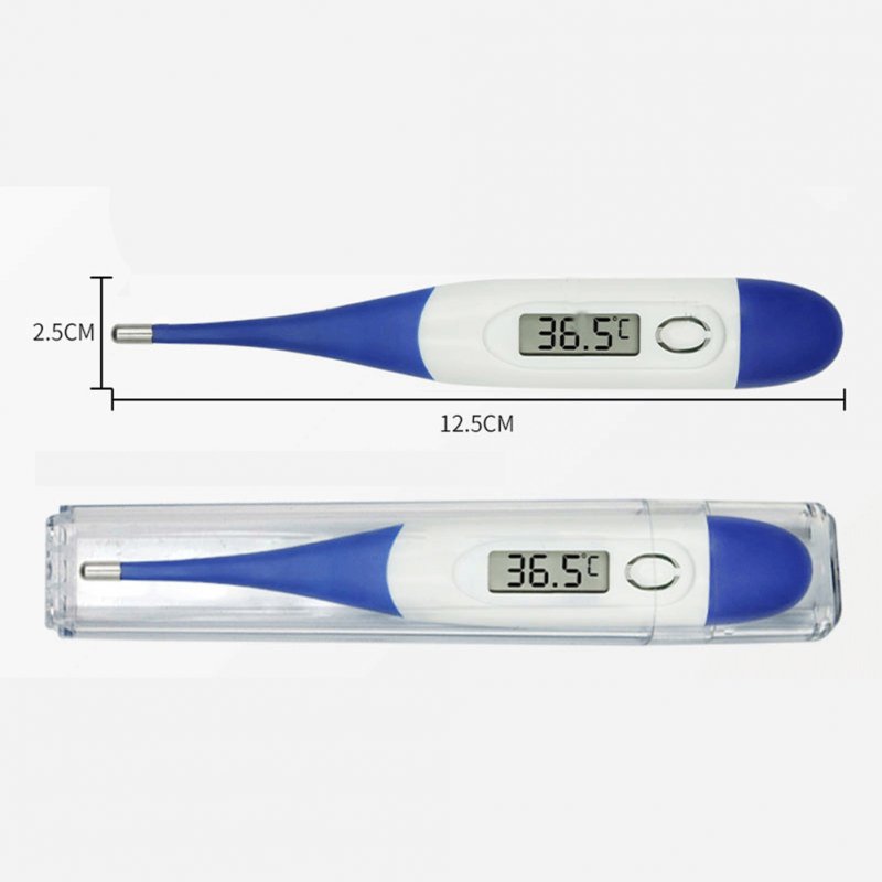 Veterinary Electronic Thermometer Lcd Screen Soft Head Thermometer With Ntc Sensor For Pig Dog Cattle Sheep Cat Blue thermometer / soft head