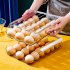 Egg Holder Automatic Rolling Egg Holder Rolling Egg Holder Dispenser Automatically Refrigerator Rolling Egg Container Space Saving Egg Holders Tray For Refriger