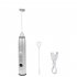 Eggbeater Stainless Steel Rechargeable Electric Whisk Cream Foamer 3 Levels Adjustable Speed black
