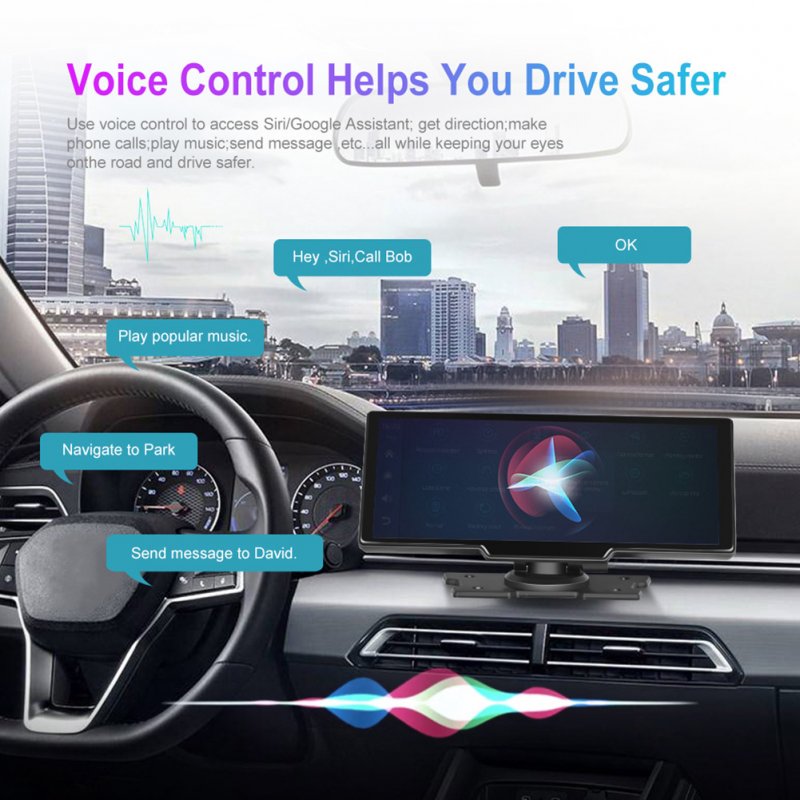 Car Radio 9.3-inch HD Smart Screen Wireless Carplay Android Multimedia Player 