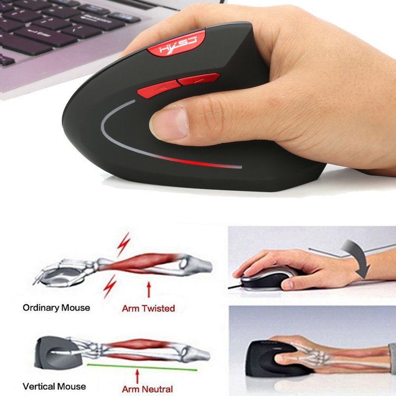Bluetooth Vertical Mouse Ergonomics 800/1600/2400DPI Prevention Mouse Hand Game Office Mouse PC Notebook Accessories 