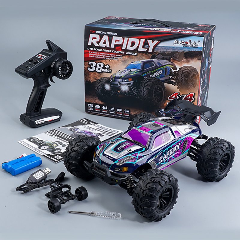 Scy 1:16 Full Scale High-speed 2.4g Remote Control Car 4wd Off-road Vehicle Racing Car Toy Blue