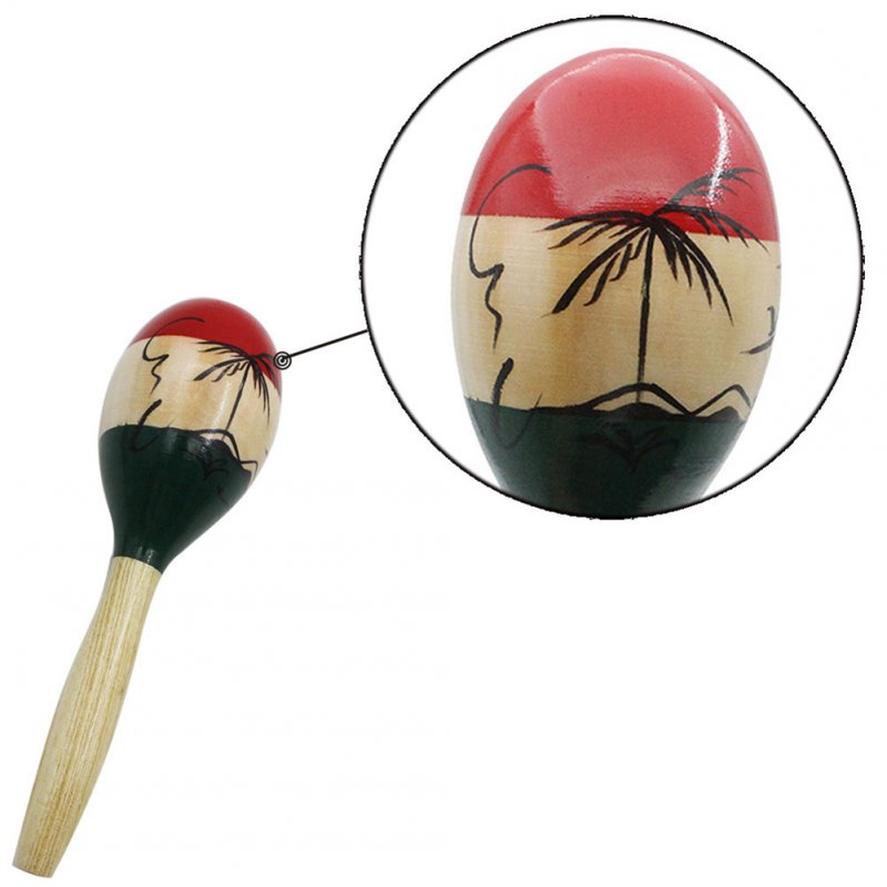1 Pair Wooden Large Maracas Rumba Shakers Rattles Sand Hammer Percussion Instrument Musical Toy 