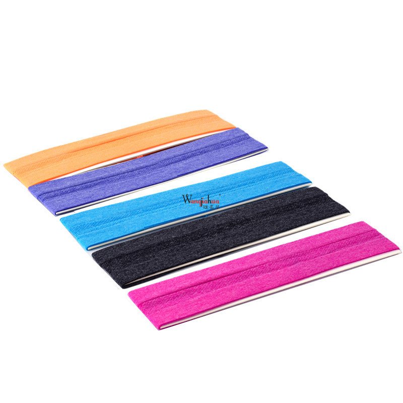 Elastic Absorbent Sweat Bands Yoga Running Fitness Headband Sports Stretch Hair Wrap Brace Mixed colors