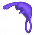 Elastic Delay Ring Vibrating Cock Stretchy Intense Clit Stimulation 10 Modes Couple Sexy Toy Premature Ejaculation Lock Vibrator Purple